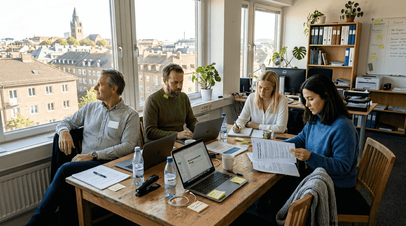 På arbetsplatsen pratar kollegor öppet om psykisk hälsa och hur de mår.