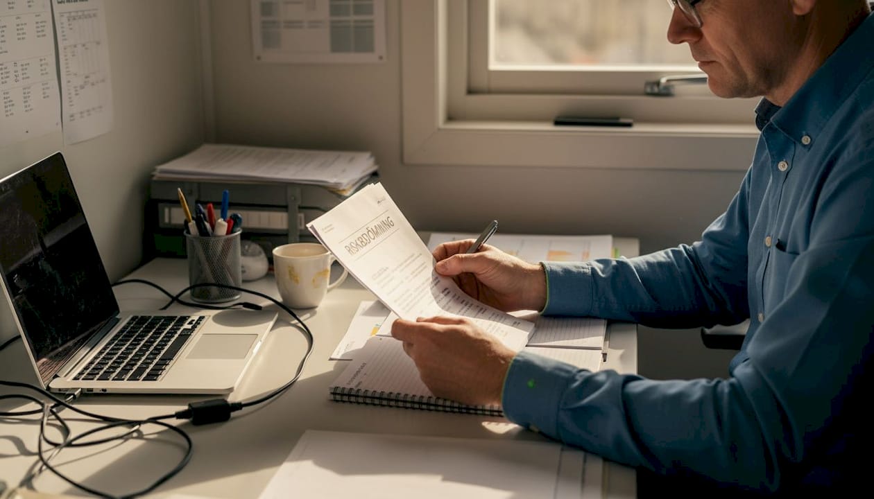 På kontoret går man igenom och säkerställer att arbetsmiljödokumenten är uppdaterade och följer de aktuella riktlinjerna.