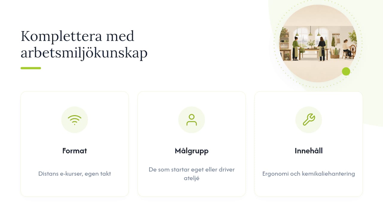 Komplettera hantverksutbildningen med kunskap om arbetsmiljö — overview diagram