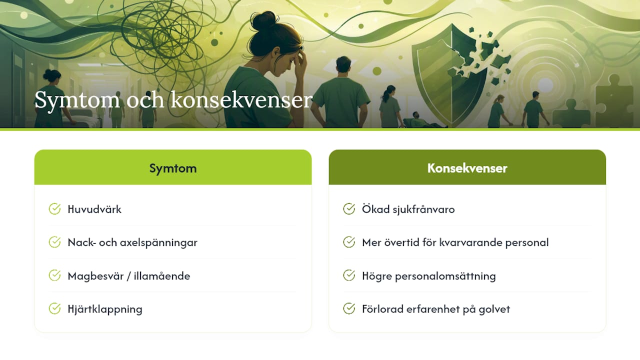 Symtom och konsekvenser för personal och verksamhet — overview diagram