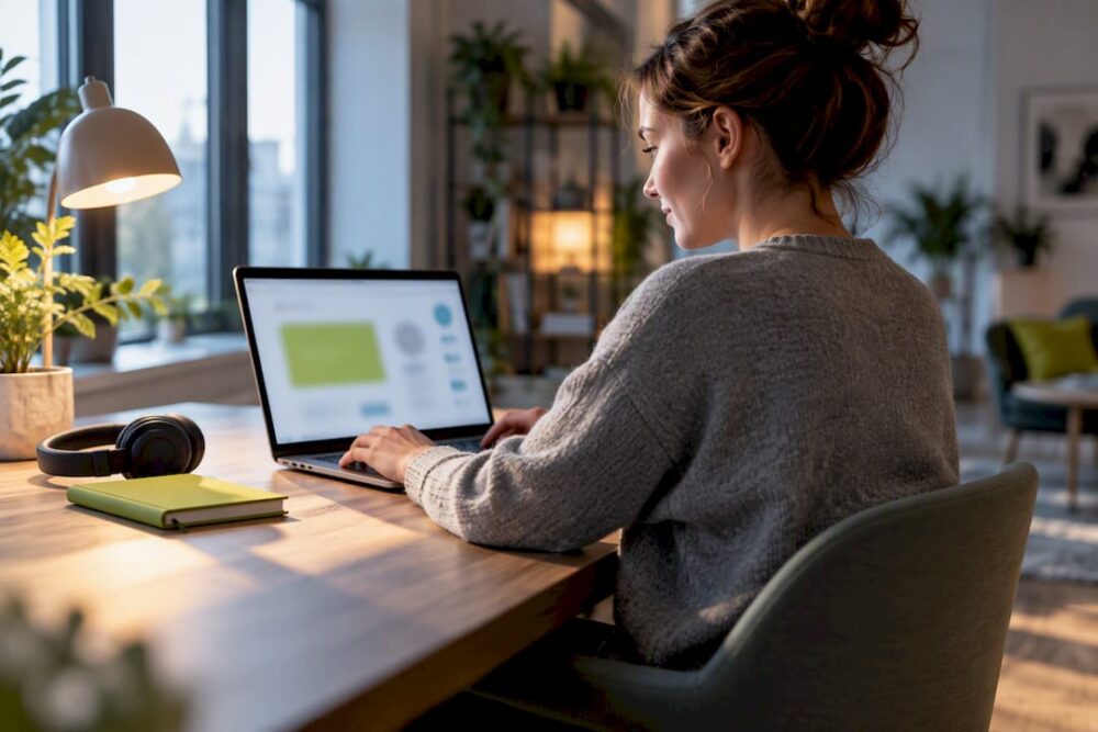 Medarbetare genomför en digital säkerhetsutbildning