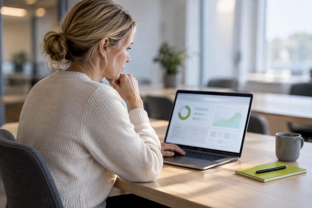 HR gör en genomgång av en plattform för distansutbildning