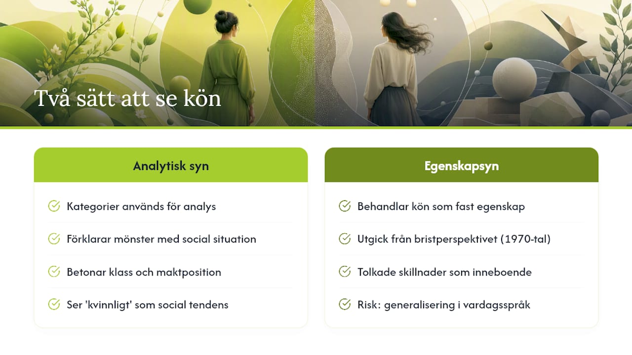 Skillnaden mellan fasta egenskaper och sociala beteendemönster