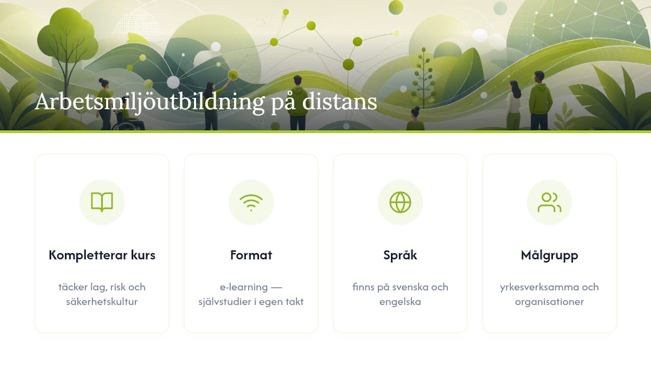 Komplettera dina studier med en arbetsmiljöutbildning på distans — overview diagram
