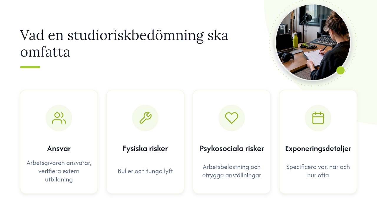 Fält i studions dokumenterade riskbedömning