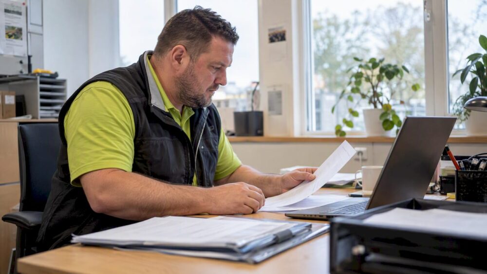Elektriker förbereder dokumentation för auktorisation
