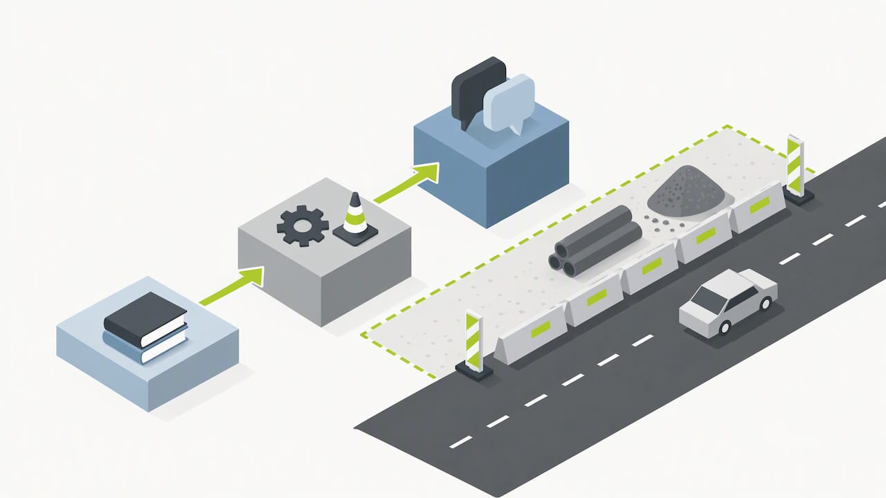 Visuell steg-för-steg utveckling från grundläggande färdigheter till instruktion