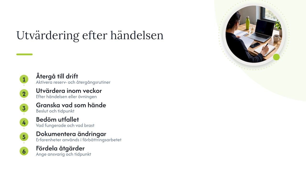 Utvärderingens återkoppling till nästa planeringscykel