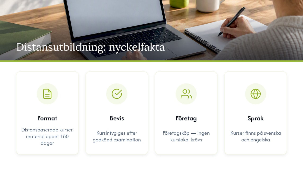 Alternativ för förberedelse: utbildning som stärker din ansökan — overview diagram