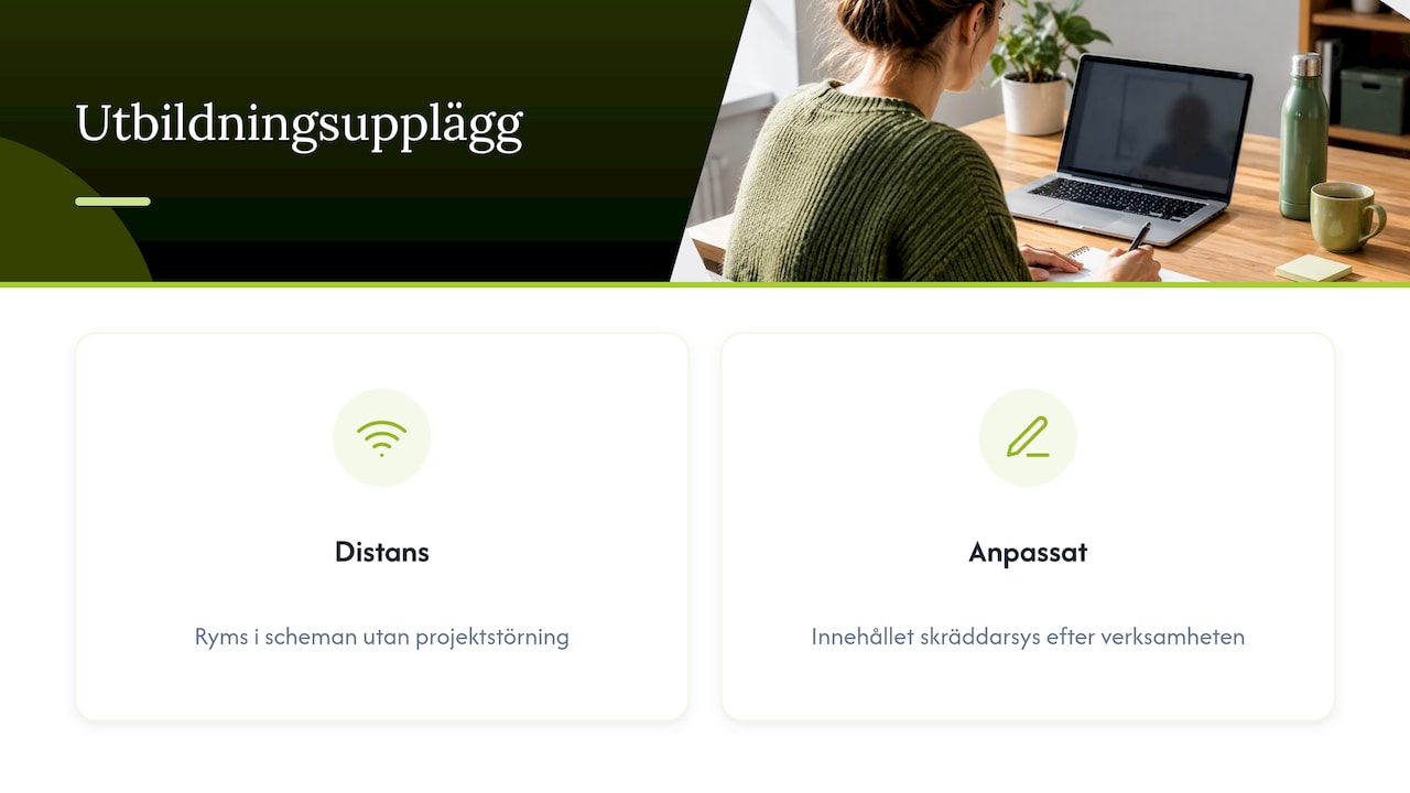Hur Distans-utbildning kan stötta ert arbete — overview diagram