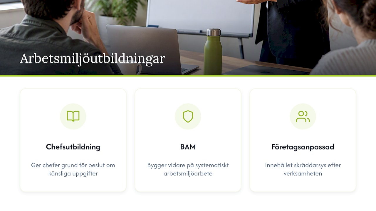 Utbildningar som hjälper er uppfylla checklistan — overview diagram